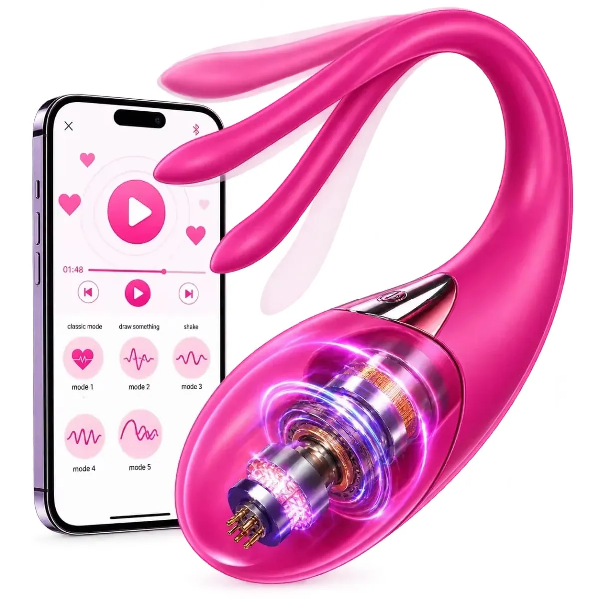 Powerful Wearable App Control Egg Vibrator U Type Clitoral Vaginal Stimulator for Couples Massage G Spot Sex Toy for Women 18+ — image 1