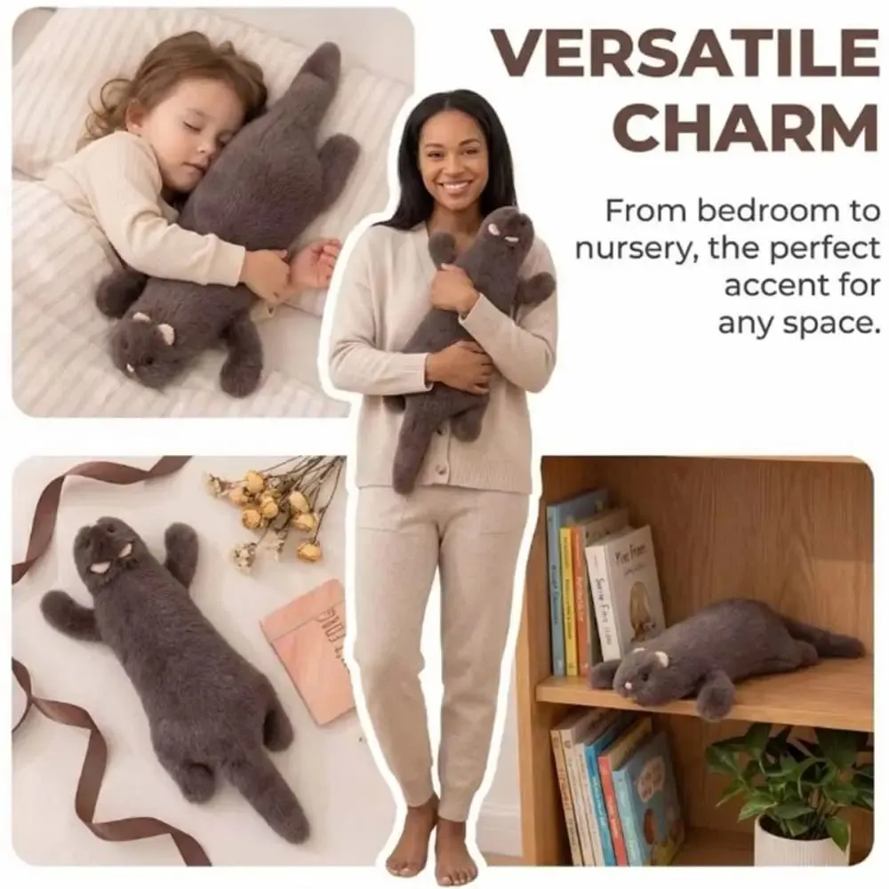 Soft Plush Ferret Plush Pillow Fluffy Texture Dense Stitching Long Ferret Cushion Cute Expression Plush Animal Pillow