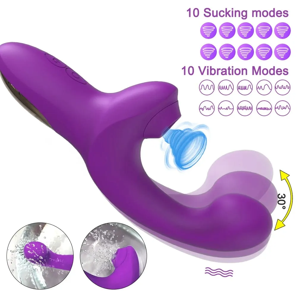 20 Speeds Powerful Dildo Vibrator for Women Clit Sucker Vacuum Clitoris Stimulator Adults Goods Finger Wiggling Adults Sex Toy — image 2