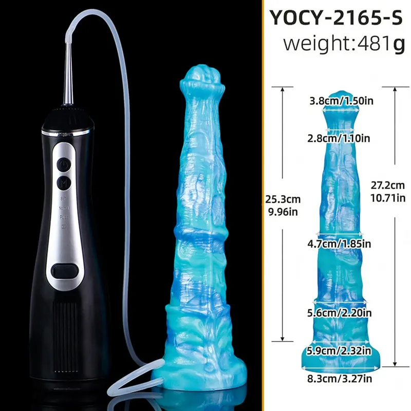 Large Squirting Horse Dildo Silicone Anal Plug Female Masturbator Prostate Massager Long Penis Adult Sex Toys for Women Men