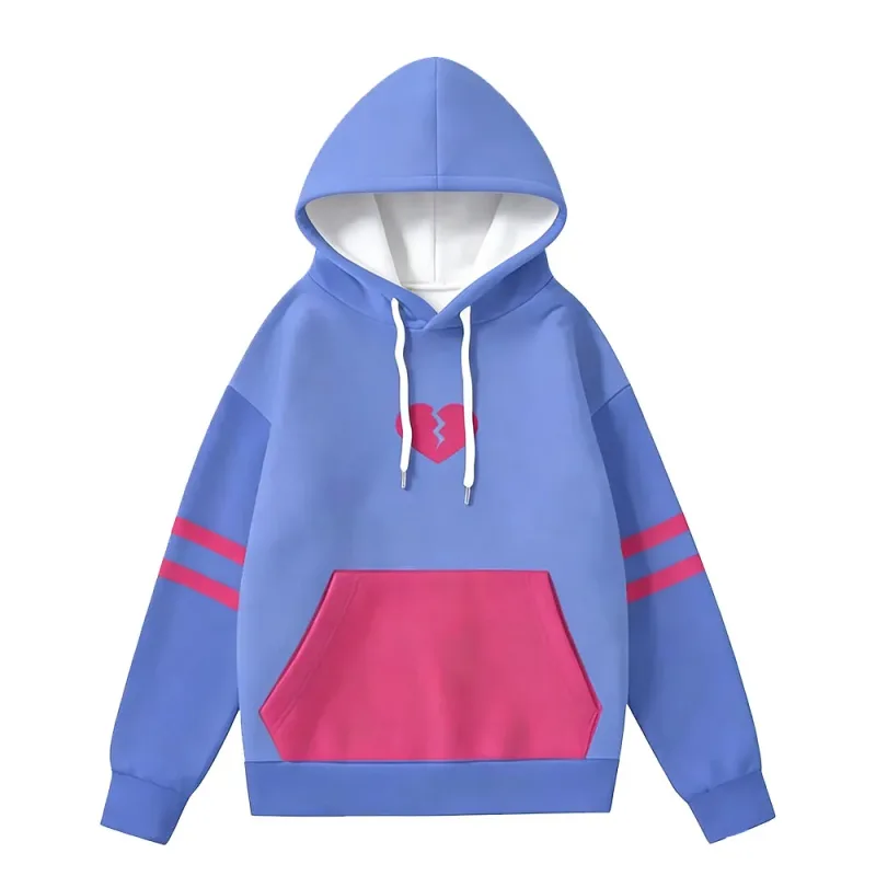 Undertale Frisk Cosplay Hoodies Men Women Pullover Jacket STAY DETERMINED Letter Graphic Sudaderas Casual Streetwear Couple Tops
