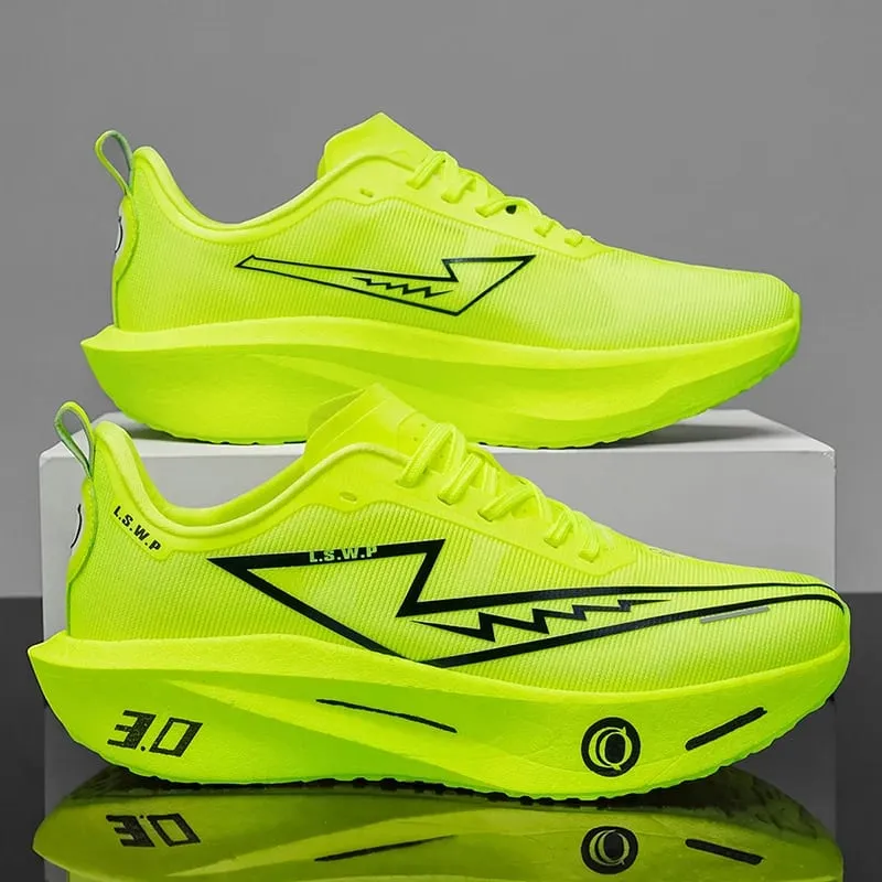 Men Marathon Running Shoes Carbon Plate Training Race Sports Outdoor Breathable Lightweight Women Comfortable Athletic Sneakers