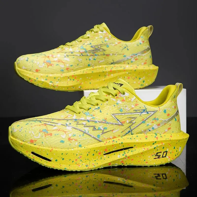Marathon Men Sports Running Shoes Carbon Board Air Cushion Breathable Lightweight Women's Comfortable Athletic Nonskid Sneakers
