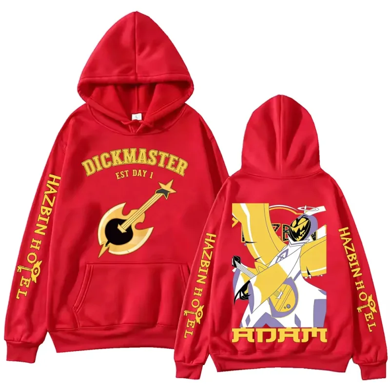 Anime Hazbin Hotel Adam Graphic Printed Hoodies For Man Woman Clothing Long Sleeve Pullover Tops Hip Hop Y2k Trendy Sweatshirt