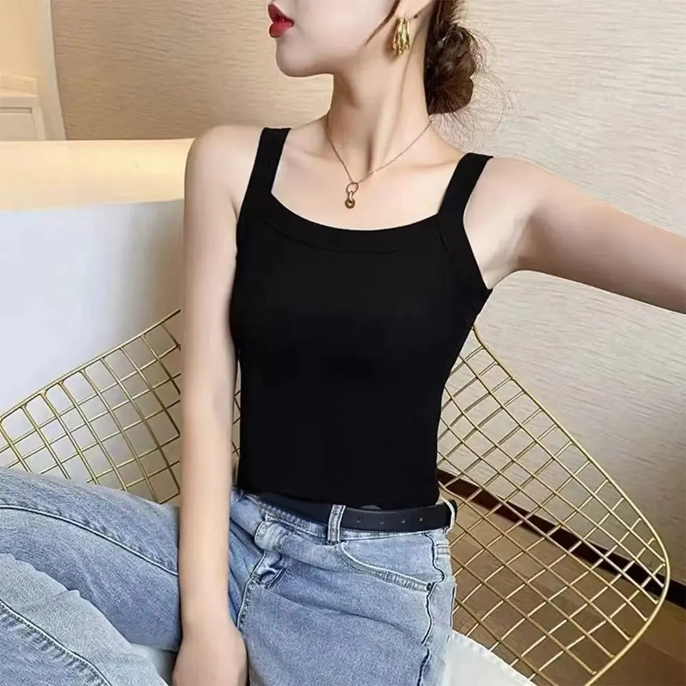 Casual Sleeveless Summer Tank Tops Slim Underwear Cami Top Shirt Camisoles Vest Corset Sports Activities