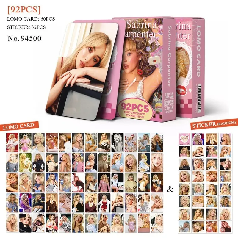 92 European and American style cards of Sabrina Carpenter photo cards LOMO cards celebrity photo cards fan collectible gift