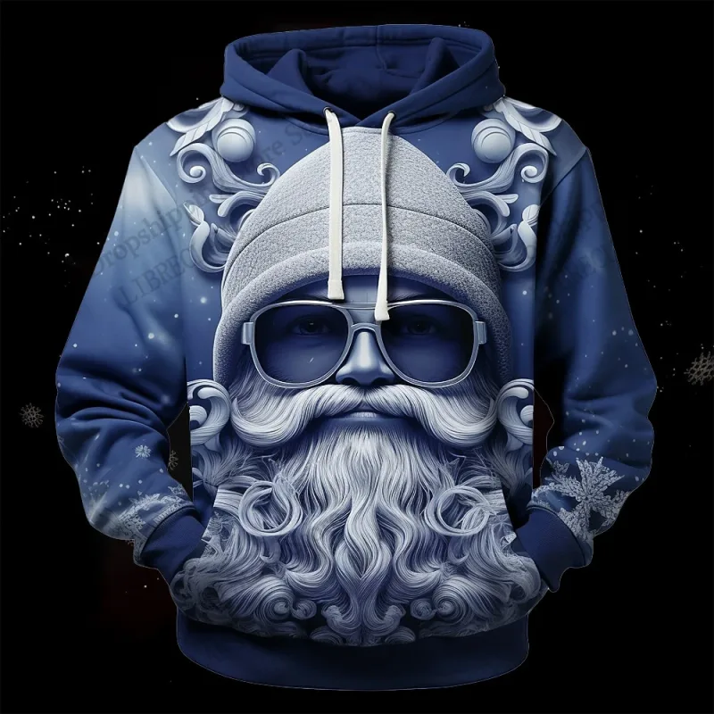 Christmas Mens Santa Claus 3d Print Hoodies Men Women Fashion Sports Outdoor Hoodie Sweatshit Unisex Coat Men Clothing Oversized