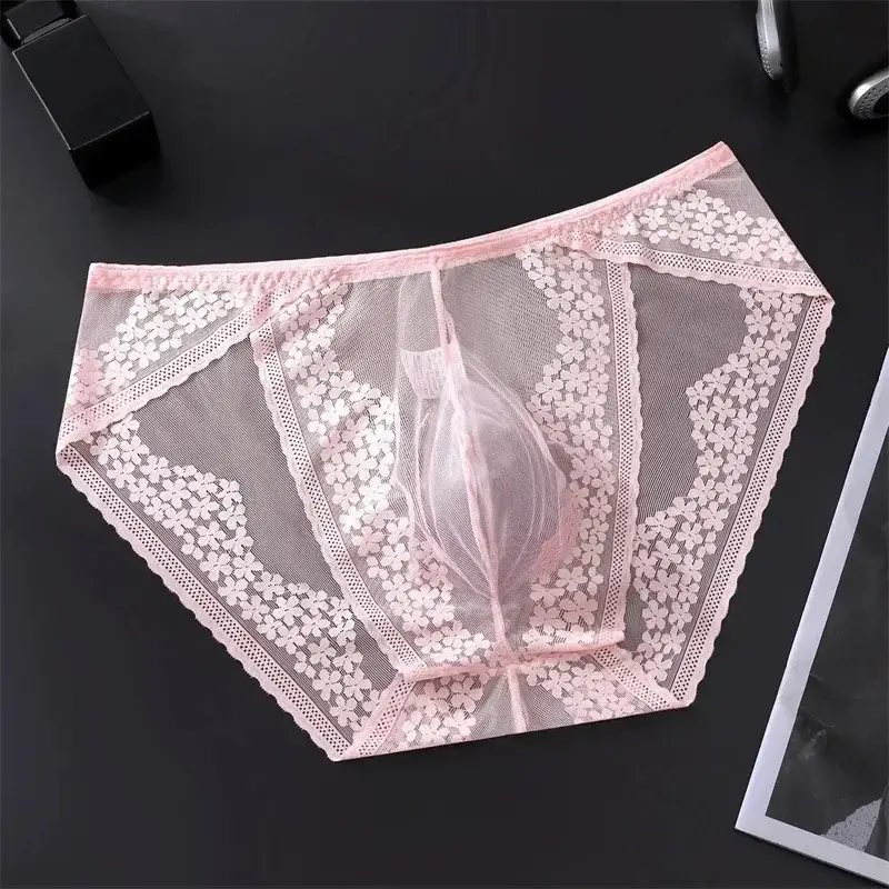 Lace Men's Underwear Ice Silk Calzoncillos Hombre 3D Convex Bag Adults 18 Plus Size Sexy Lingeries for Man Tangas Japonesa New 3256812281031515