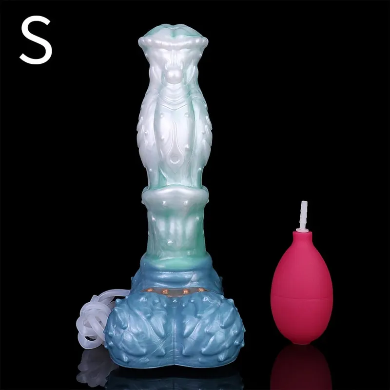 Large Squirting Horse Dildo Silicone Anal Plug Female Masturbator Prostate Massager Long Penis Adult Sex Toys for Women Men
