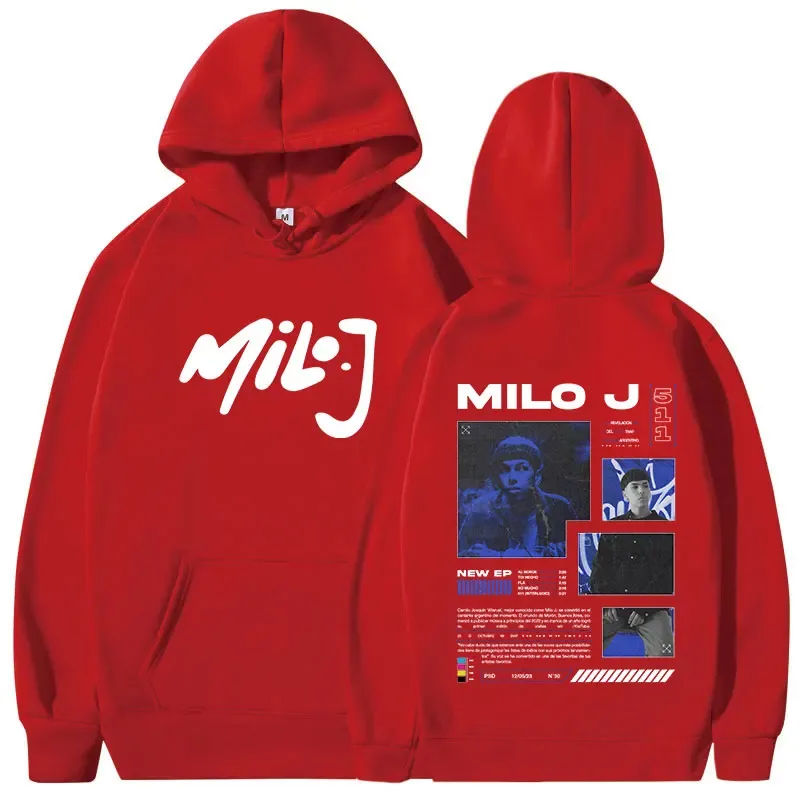 Rapper milo j 511 álbum merch hoodies roupas masculinas vintage hip hop moletom com capuz casual pullovers de grandes dimensões streetwear