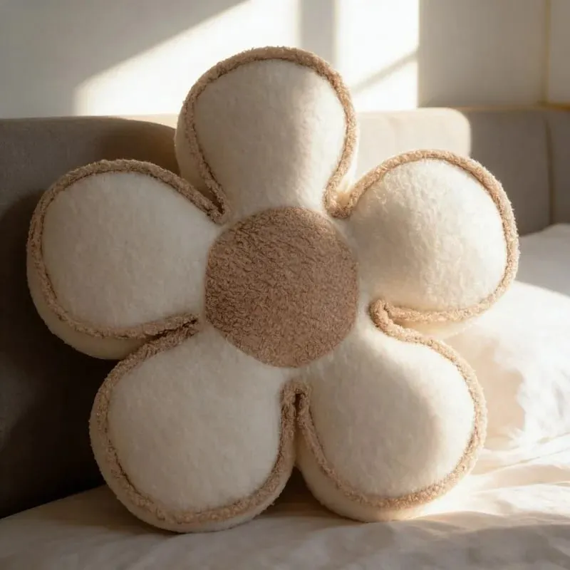 Luxury Sunflower Petal Flower Pillow Sofa Living Room Cushion Bay Window Bed Decor Headrest Backrest Pad PP Cotton Filled Pillow