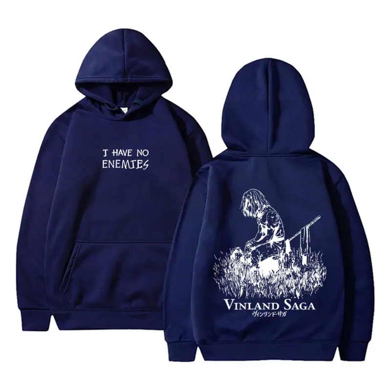 Anime Vinland Saga Thorfinn I Have No Enemies Graphic Hoodie Men's Women Manga Casual Oversized Hoodies Male Vintage Streetwear