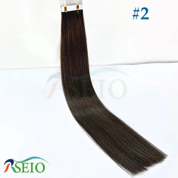 High Quality Tape in Human Hair Extensions Straight Hair Seamless Invisible 14"-22" 100% Real Natural Hair End Thicken
