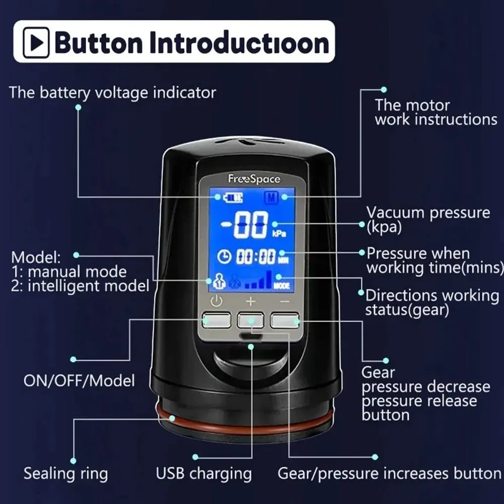 Electric Penis Pump Male Vacuum Suction Massager Delay Enlargement Glans Blowjob Masturbation Adults Sex Toys for Men