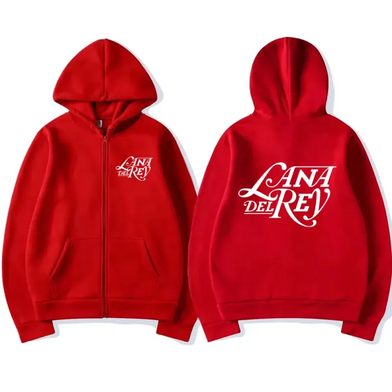 Lana Del Rey Graphic Logo Zipper Hoodie Men Women Vintage Oversized Zip Up Sweatshirt Fashion Fleece Hoodies Jackets Streetwear