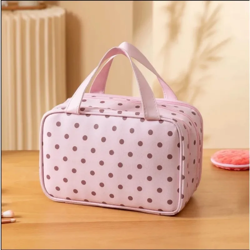 Waterproof Makeup Brush Organizer Bag Multilayer Portable PU Travel Cosmetic Handbag Storage Pouch Makeup Brushes Toiletries Bag