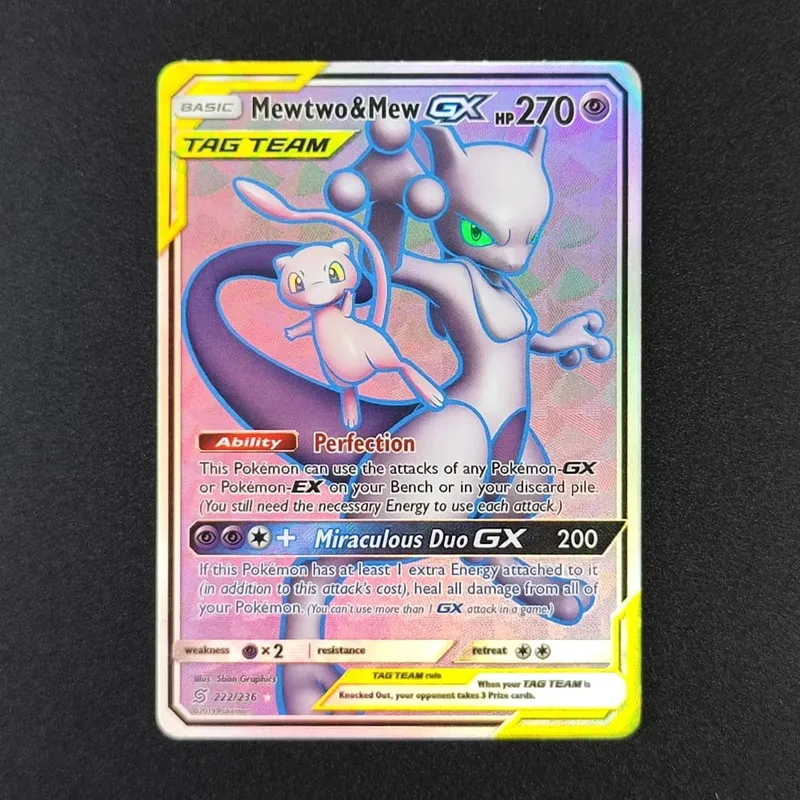 Proxy PKM Card English Rocket Mewtwo MEW GX EX Vmax TCG Collection Trading Card Game