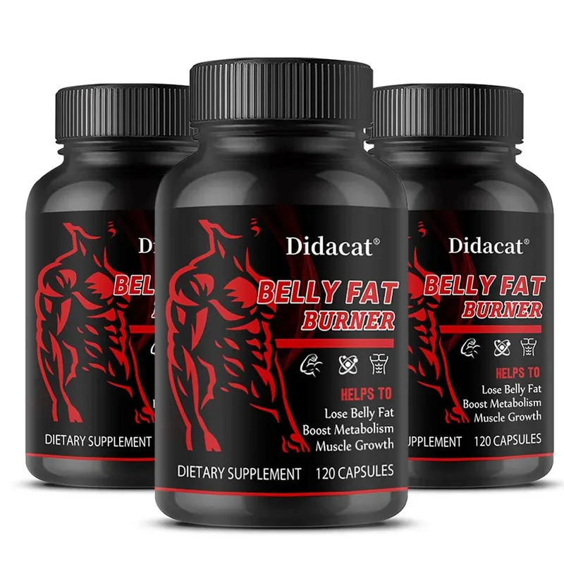 Stimulant-Free Men's Belly Fat Burner Capsules Boost Metabolism Burn Stubborn Fat Tighten Abs Preserve Muscle Caffeine-Free