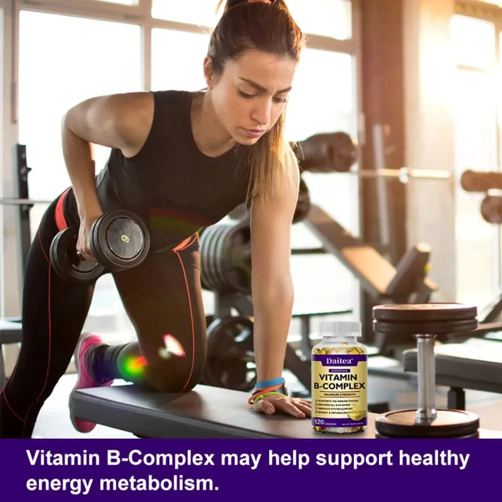 Vitamin B Complex - Immune Support Supplement Promotes Brain Health and Nervous System Boosts Energy and Improves Alertness