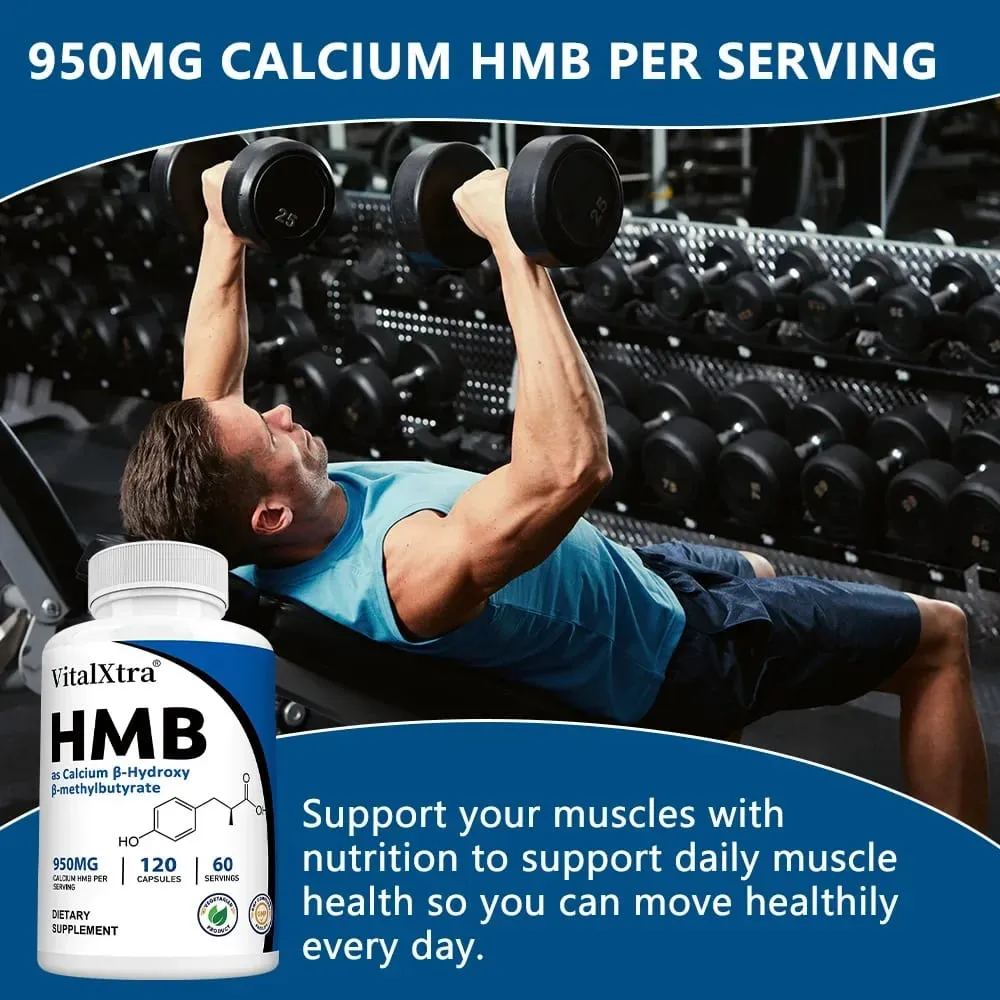 Highly Absorbable HMB Supplement – ​​Supports Muscle and Movement Enhances Strength and Reduces Skeletal Muscle Damage