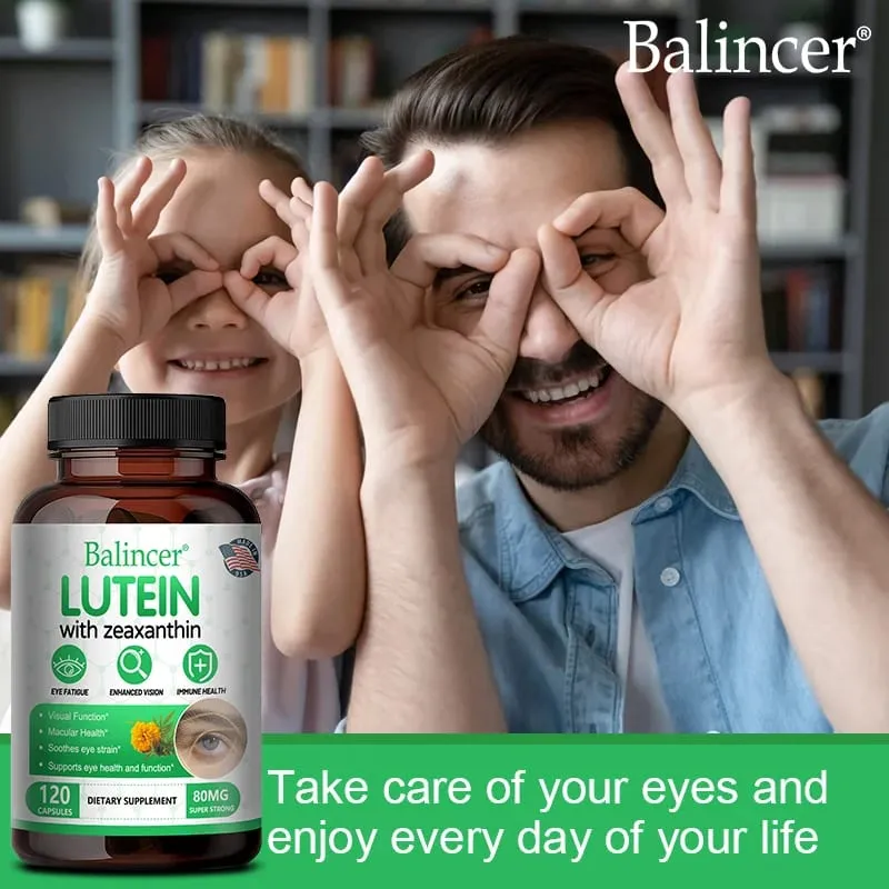 Lutein 40mg + Zeaxanthin Capsules - Eye Health & Blue Light Protection Antioxidant Supports Macula & Retina Health