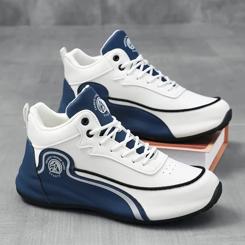 High-Top Casual Sneakers for Men Trendy Thick-Soled Dad Shoes Breathable Soft-Soled Non-Slip Versatile Men's Shoes Everyday Commuting Height-Increasing Sports Trendy Shoes 9