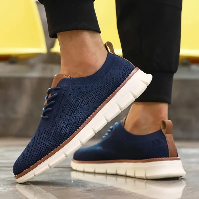 Ultra-Light Casual Knitted Shoes for Men Breathable Slip-Resistant Sneakers 2026 Flexible Soft Sole Trendy Comfortable Shoes Men