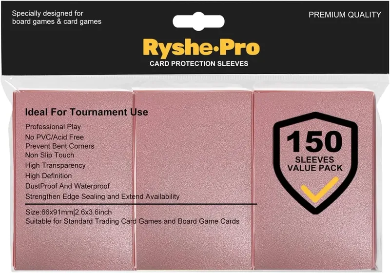 Ryshepro Premium Card Sleeves for MTG Card Game 150PCS Sleeves for TCG Yogioh Cards 66x91mm Card Protectors for Baseball Sports