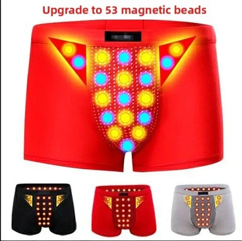 Upgraded 53 Magnets Boxer Briefs for Men Magnetic Therapy Pain Relief Blood Circulation Brazilian Underwear Size L to 5XL