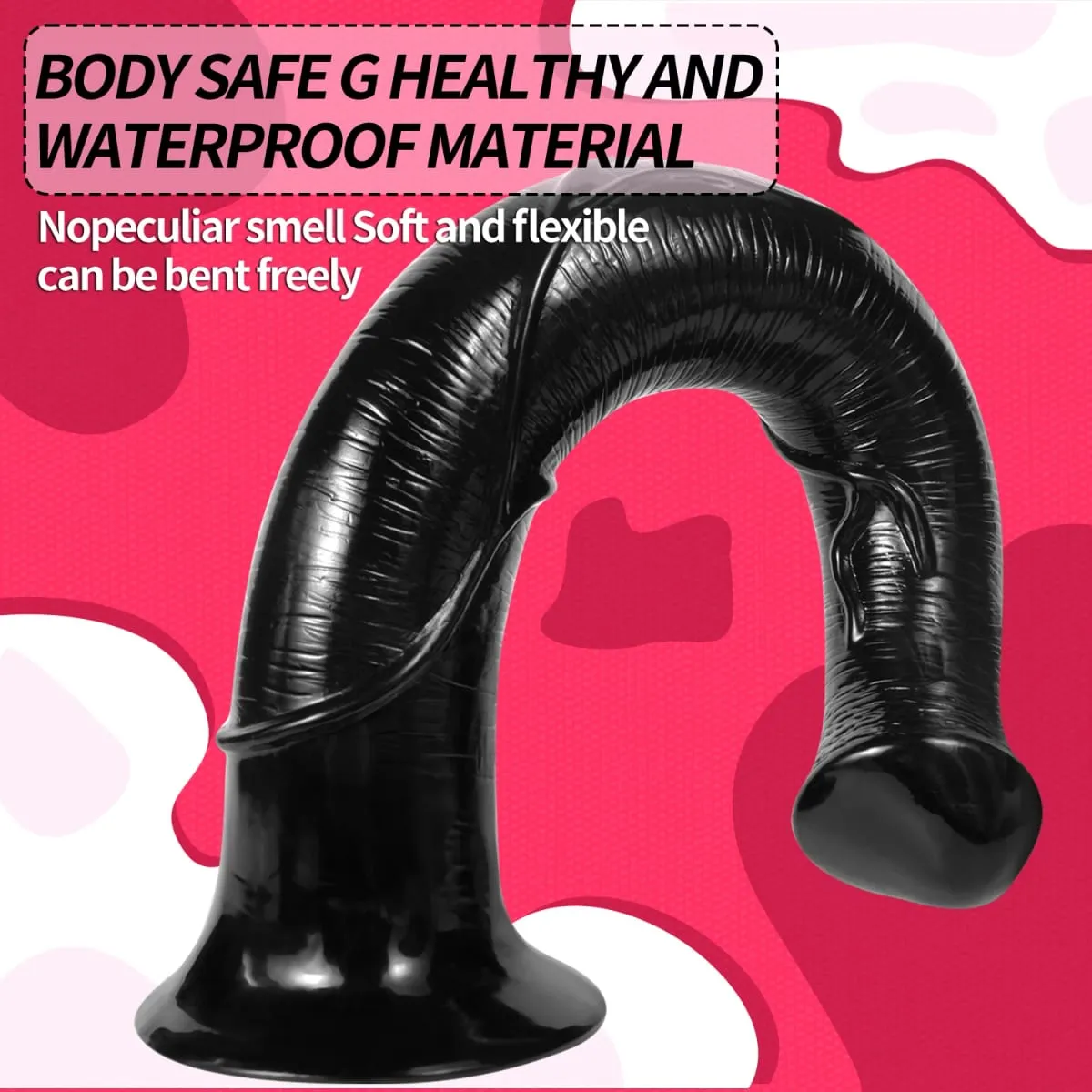 Extra Long Anal Plug Horse Dildos for Masturbating Vagina Anal Massager G-Spot Stimulator Butt Plug Adult Sex Toys for Women Men