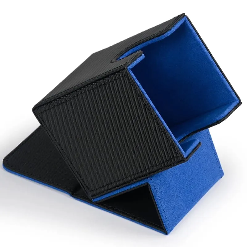 Caixa de baralho de cartas com capacidade para mais de 100 cartas de couro pu, caixa de armazenamento de cartões para jogos tcg, cartas comerciais.