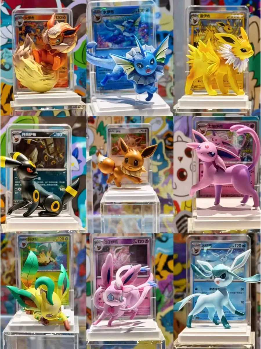 In Stock Original Pokemon Dream Painting Collection 151 Figure Set Vol.3 Booster Pack PTCG Eevee Figurine Sylveon Icons Box Gift