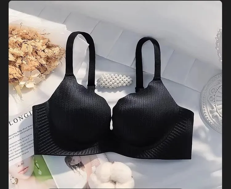 Luxury Thick Padded Wirefree Bra Set Women Seamless Solid Gathering Lingerie Comfort Push Up Support Designed for Smaller Bust