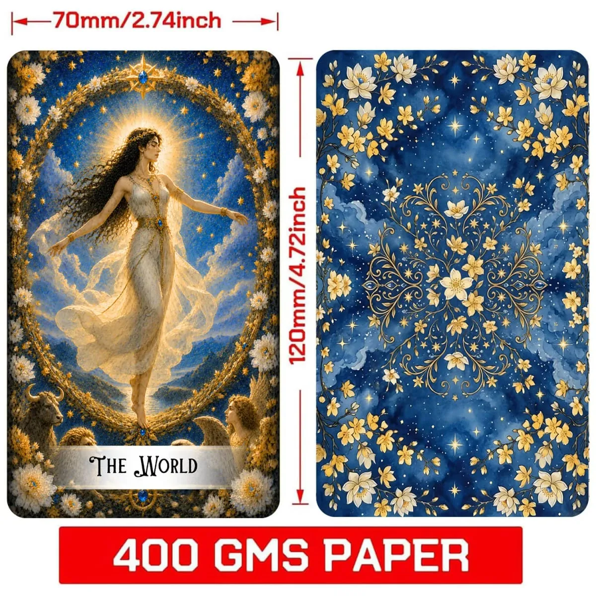 78 Tarot Cards 13x8 Cm Stellar Veil Tarot Deck Paper Manual Symbolic Designs Unique Tarot Experience Card Game