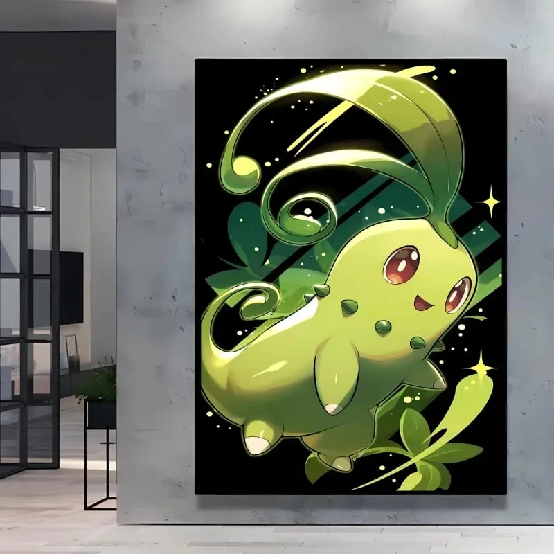 Japanese Anime Canvas Paintings Pokemon Pikachu Poster Cartoon Character Picture Bright and Clear Colors High Quality Home Decor