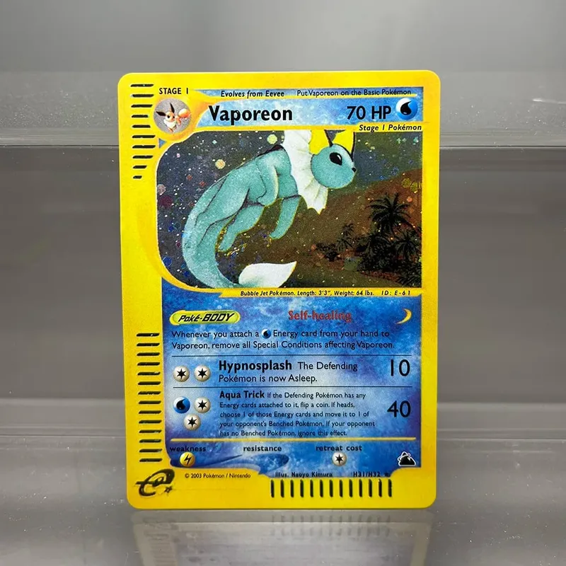 PKM-Karten Steelix Alakazam Scizor Einzelfolienkarten Raichu Slowking Game Collection-Karten PTCG-Ersatzkarten Aquapolis-Serie