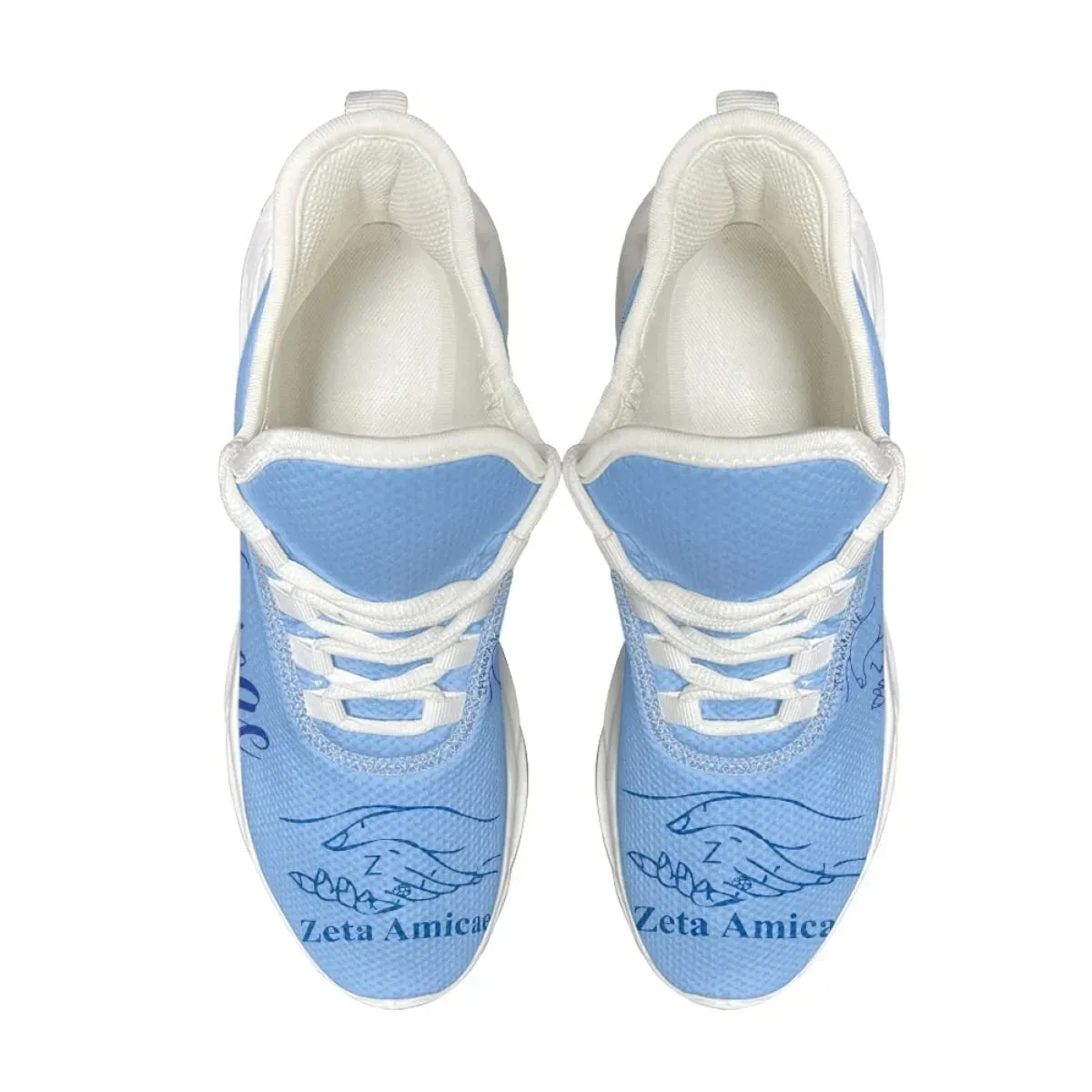 Zeta Amicae New Trend 3D Print Casual Mesh Sneakers for Women Lightweight Lace up Shoes Friends of Zeta Platform Shoes Female