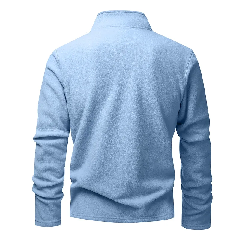 Men's Hoodies Sweatshirts Thicken Warm Fleece Tracksuit for Men Zipper Neck Pullover Men's Winter Clothing Soft Shell Men Hoodie