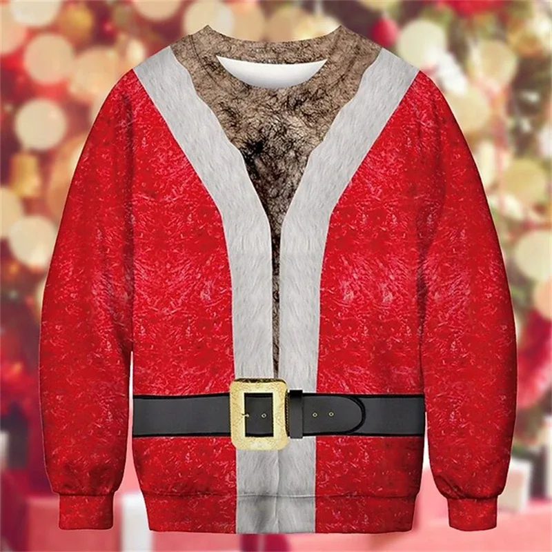 Suéter feo de Navidad, sudaderas divertidas con estampado 3D de patrón muscular para hombres, nueva moda, jersey, disfraz de fiesta, regalo de Navidad — image 10