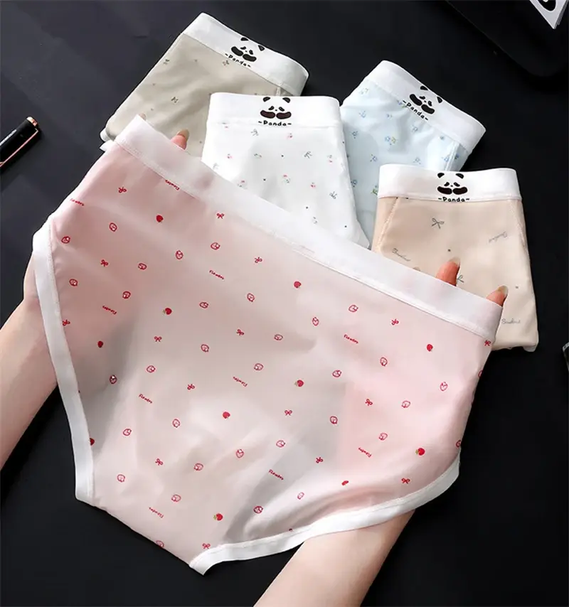 New Bare feel men's underwear printed sissy cuecas masculino ice silk sexys tøy men cueca thin seamless calzoncillos hombre