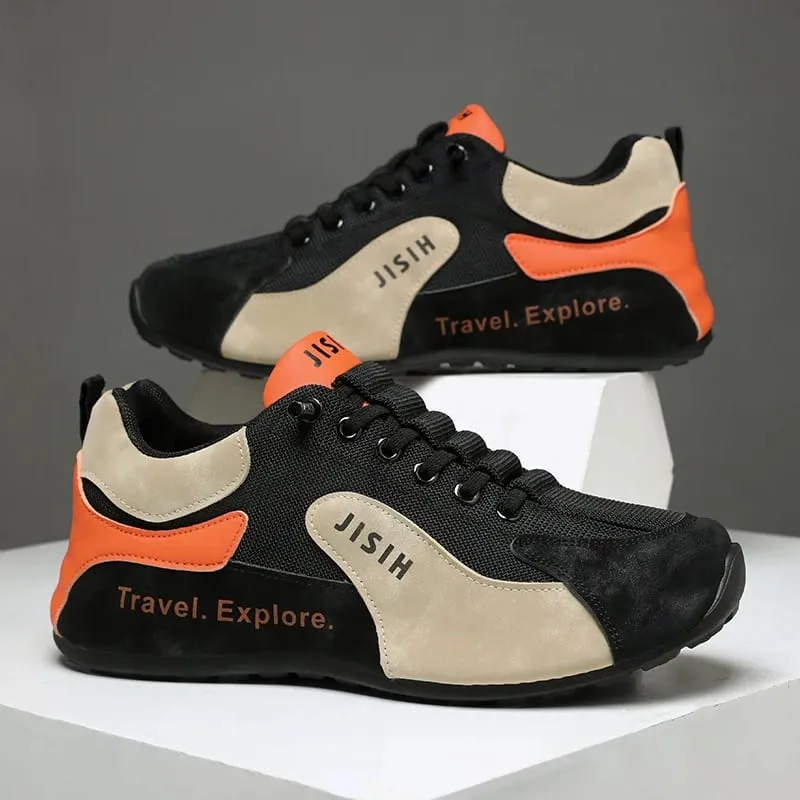 Męskie sznurowane buty sportowe na co dzień Buty do chodzenia na świeżym powietrzu - Lekkie, oddychające trampki do ćwiczeń do koszykówki