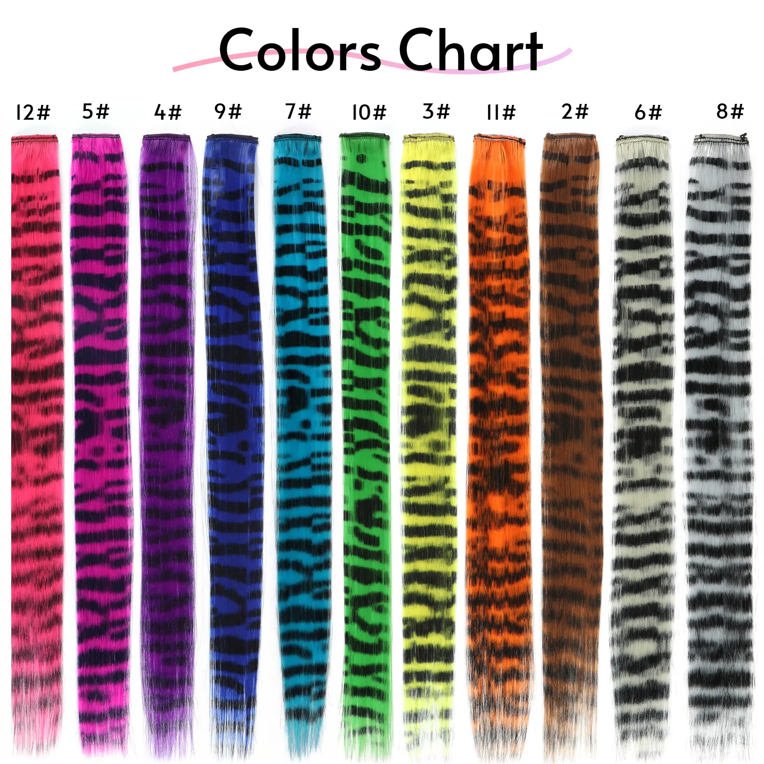 3 pçs/set clipe sintético em extensões de cabelo de penas 18 polegada colorido clipe no cabelo festa de halloween uso para meninas femininas