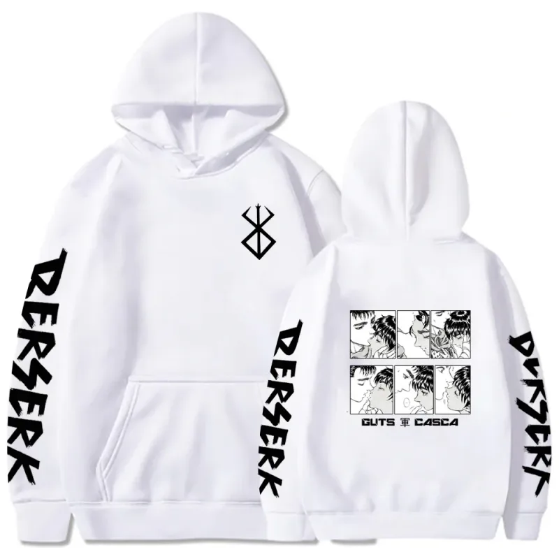 Berserk Zipper Hoodies Lalaki Babae Long Sleeve Sweatshirt Fleece Oversized Jackets Coats Nakakatuwang Berserk Japanese Anime Streetwear
