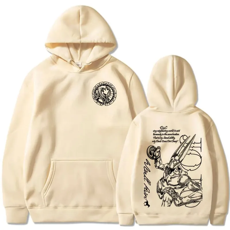 Anime Jojo Bizarre Adventure STEEL BALL RUN D4C Funny Valentine Hoodies Men Women Clothing Fashion Pullover Oversized Sweatshirt