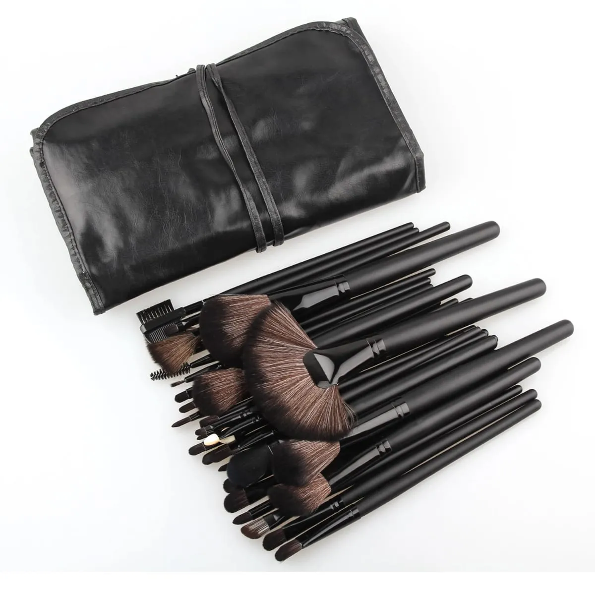 32Pcs Professional Makeup Brushes Set Goat Hair pincel maquiagem Powder Contour Brush Cosmetic Complete Kit with Leather Bag