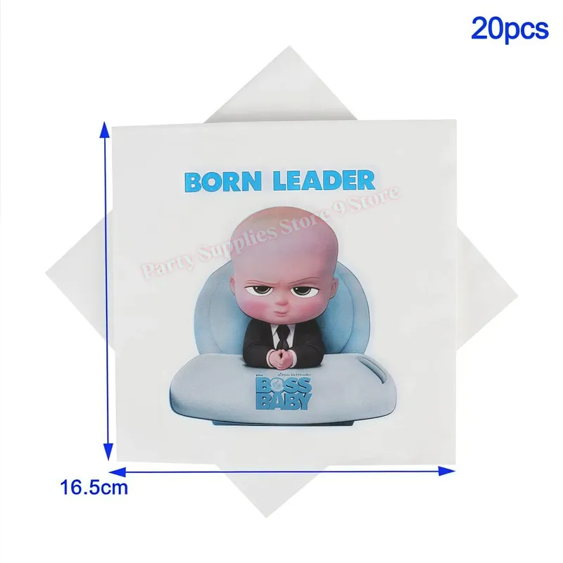 Bossed Baby Theme Newborn 1st Birthday Party Decoration Paper Plate Cup Balloon Banner Kid Boy Favors Baby Shower Event Supplies