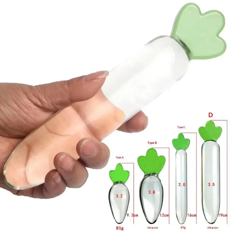 New Carrot Glass Anal Plug For Women Butt Plugs Penis Nightlife Anus Dildo Adult Masturbation Adult Gay Sex Toys Lover Gifts