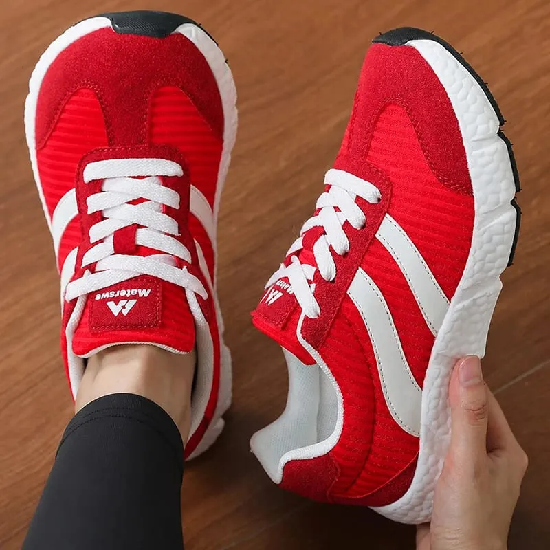 Unisex EVA Soft Sole Running Shoes Lightweight Vintage Casual Sneakers Big Size Breathable Wear Resistant Walking Tennis Shoes