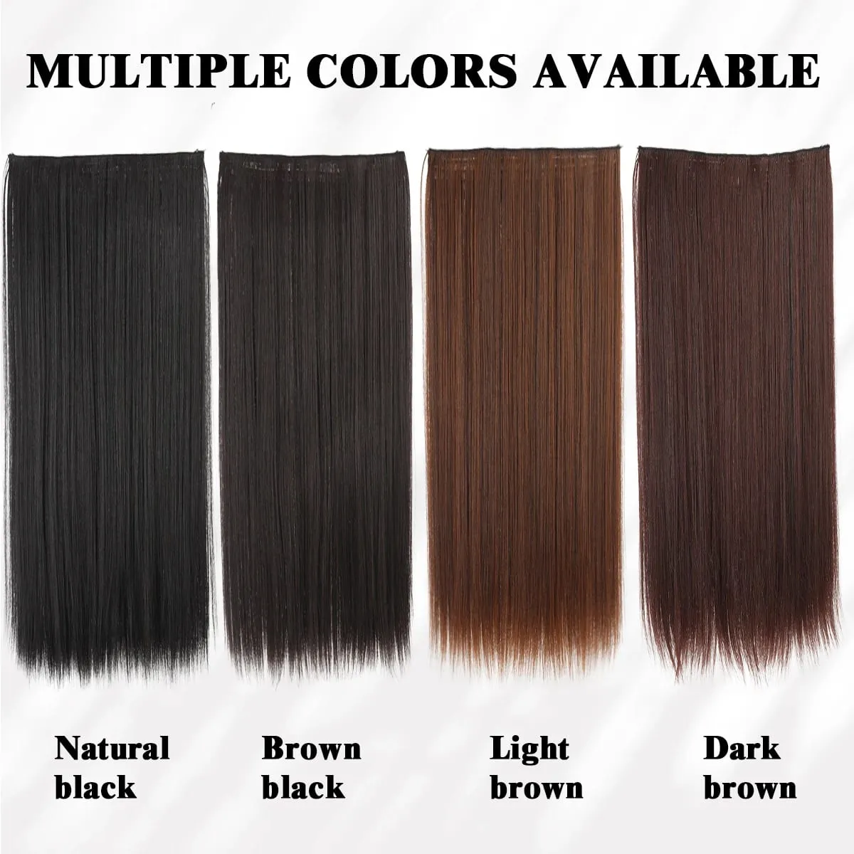 Synthetic 20“24” 28 5 clip hair extension piece wig women extend heat-resistant wig long straight hair — image 5
