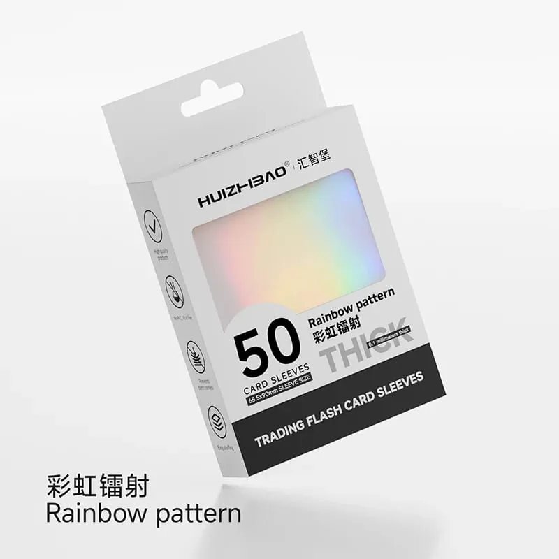 65.5×90mm Holographic Card Sleeves Colorful Transparent Card Protector for TCG Standard Sized/Japanese Sized Cards Cover